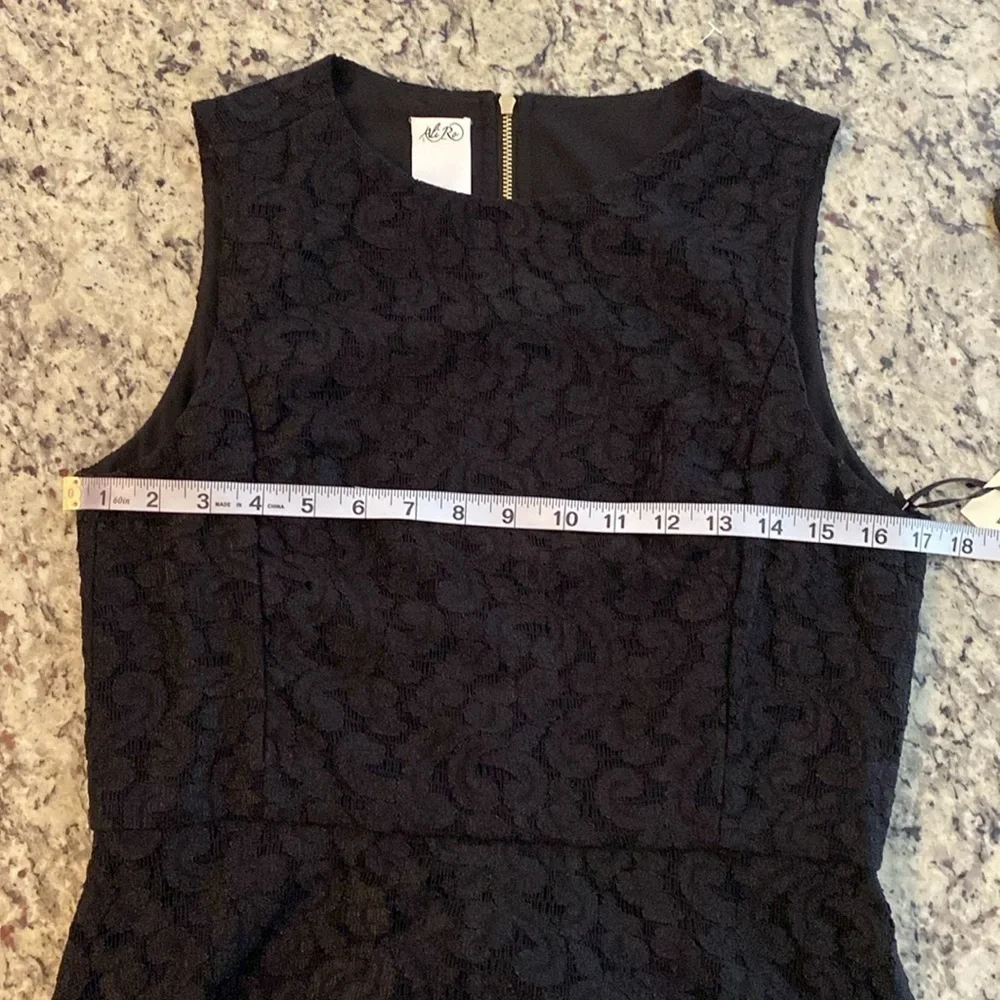 NWT Ali Ro Black Lace Sleeveless Fit Flare Dress 10 XX22